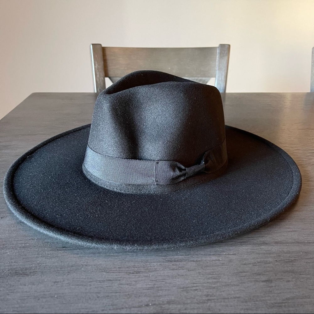 Black Stiff Brim Rancher Hat